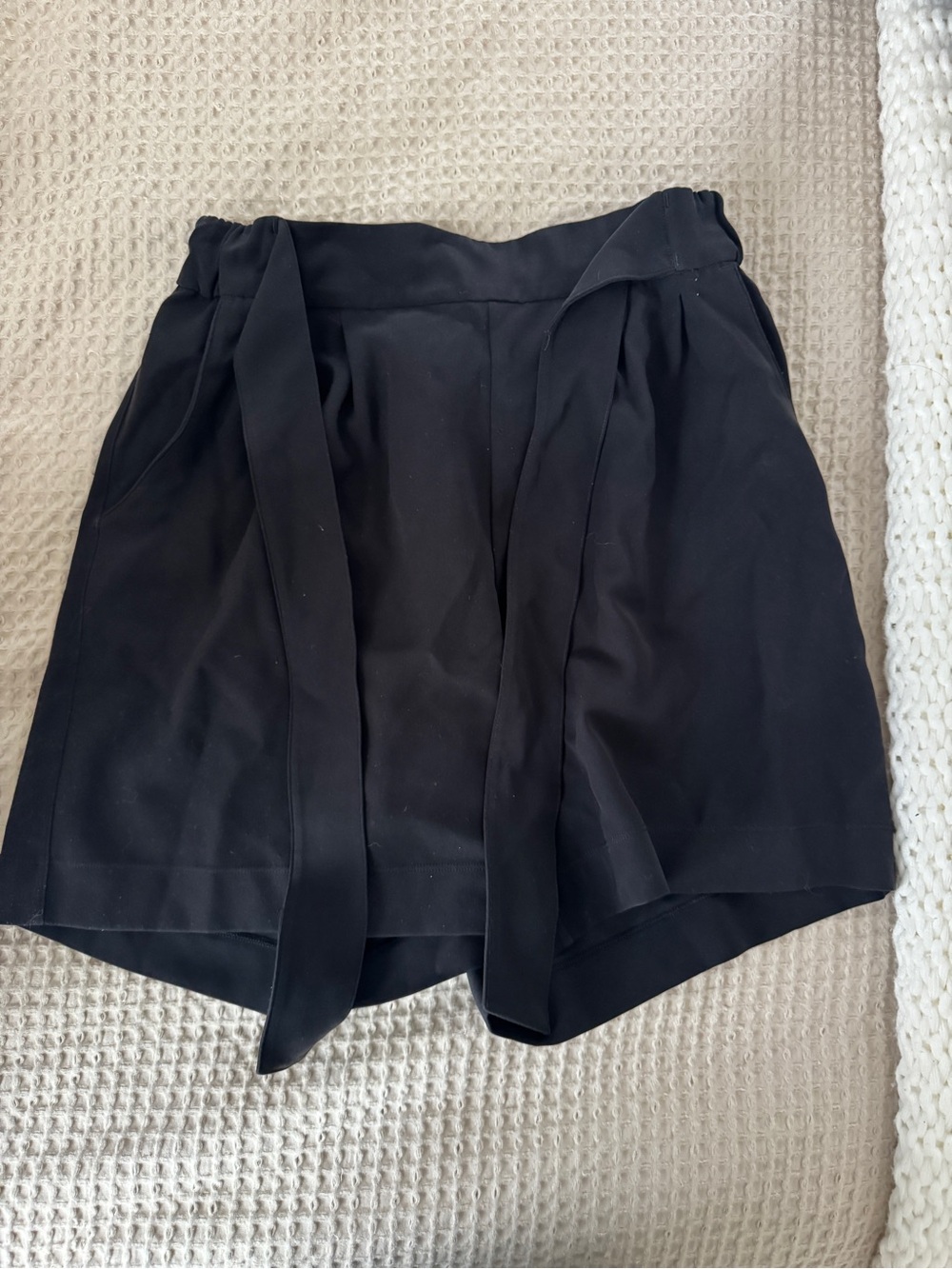 lululemon athletica Black Tie-Front Athletic Shorts